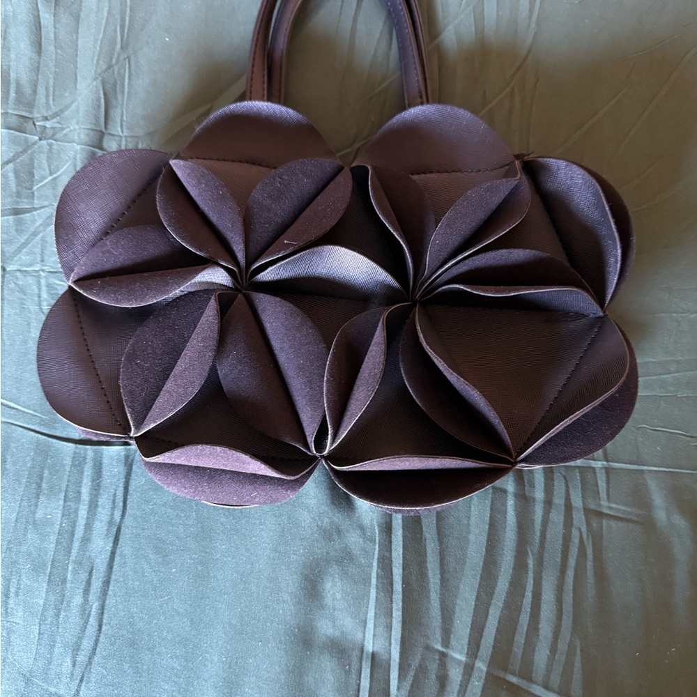 Modern artsy fun black handbag